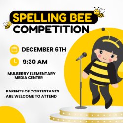 Spelling Bee December 6th at 9:30am